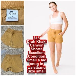 EUC Small ZYIA Dark Khaki Canyon Shorts